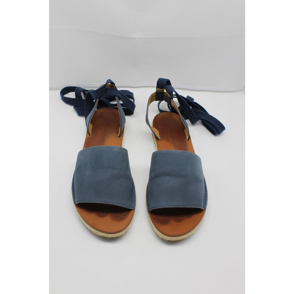 Lucky Brand LK-Daytah Dark Chambray Blue Espadrille Sandals Shoes Size 9M